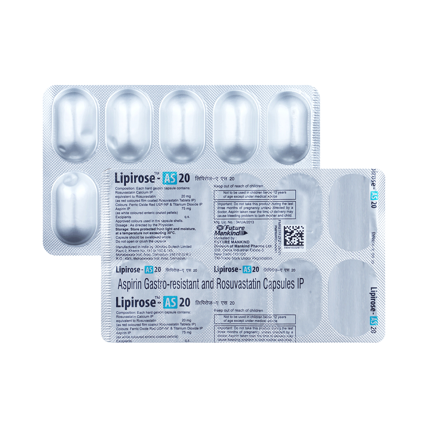 Lipirose-AS 20 Capsule - Image 1