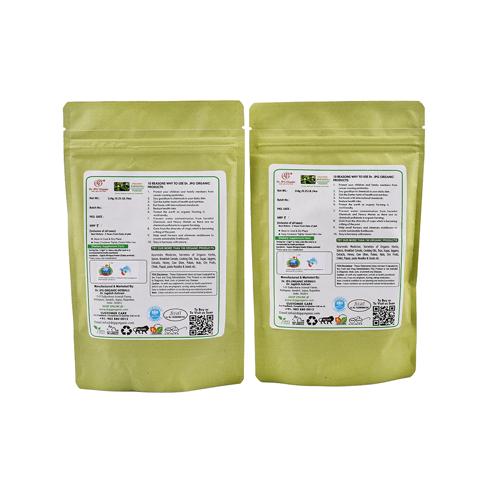 Dr. JPG Organic Bhringraj Powder (114gm Each) - Image 2