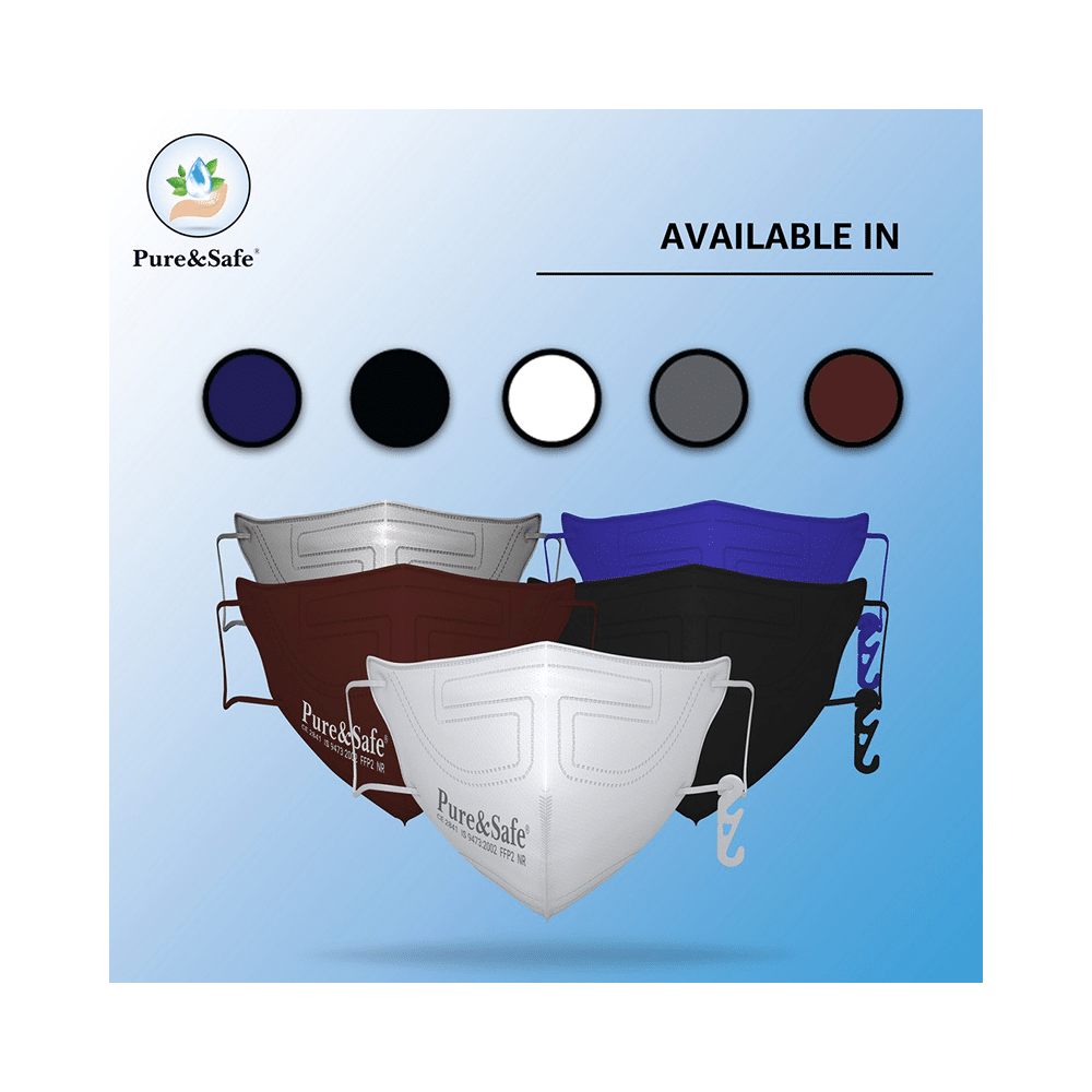 Pure & Safe Fusion Flo 5 Layer Filteration N95 Mask Black - Image 6