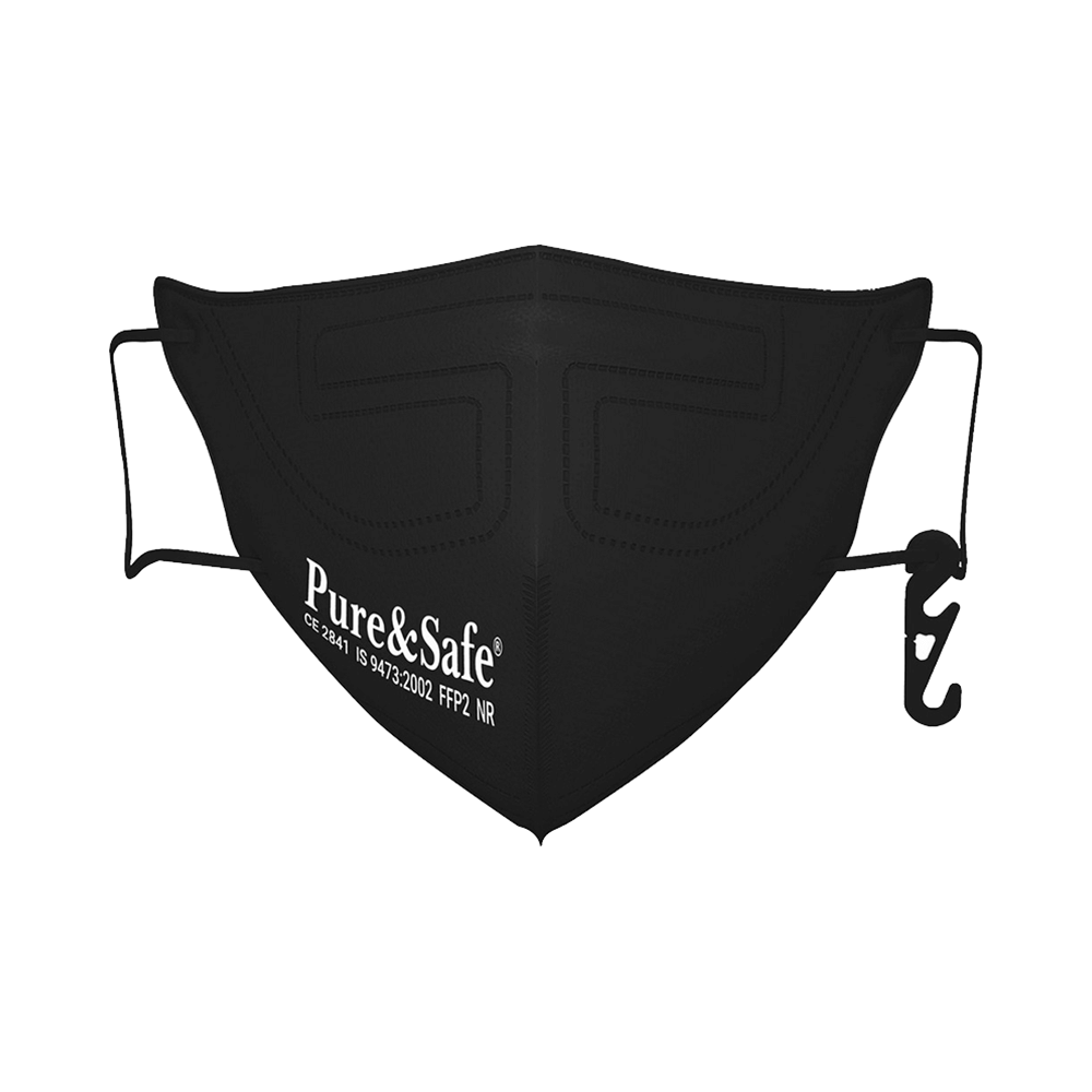 Pure & Safe Fusion Flo 5 Layer Filteration N95 Mask Black - Image 1