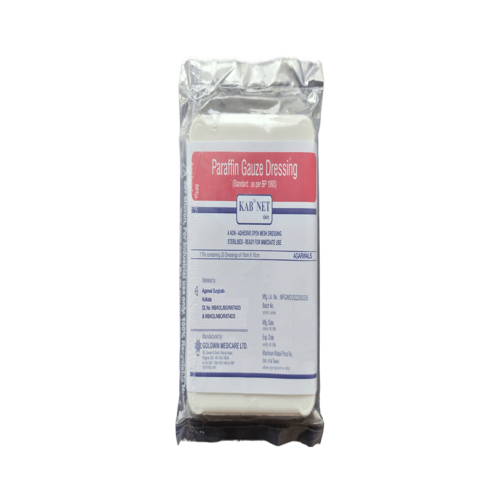 Kab Net Paraffin Gauze Dressing (20 Each) 10cm x 10cm - Image 2