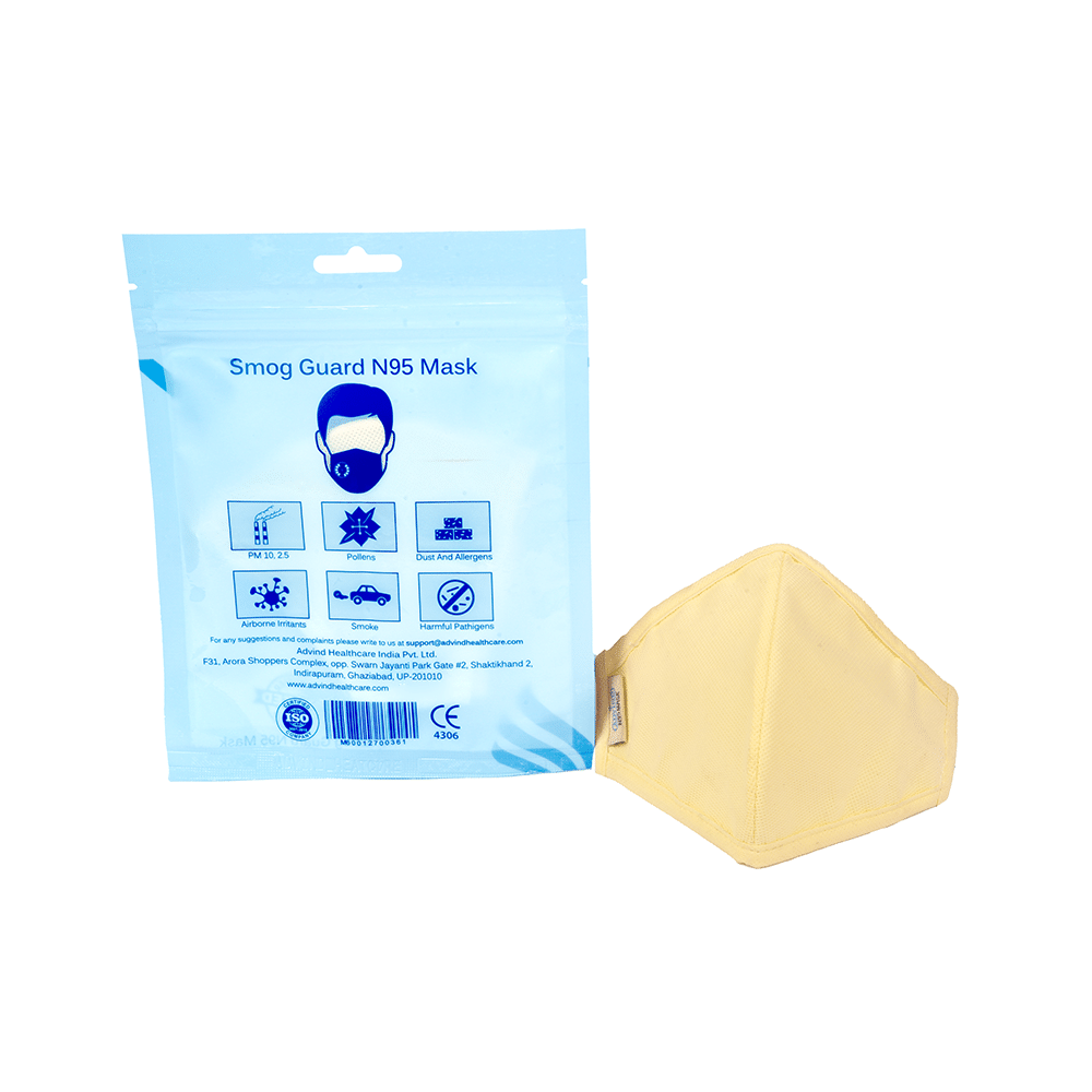 Advind Healthcare Smog Guard N95 Kids Mask without Valve Small 6-10 Years Beige - Image 2