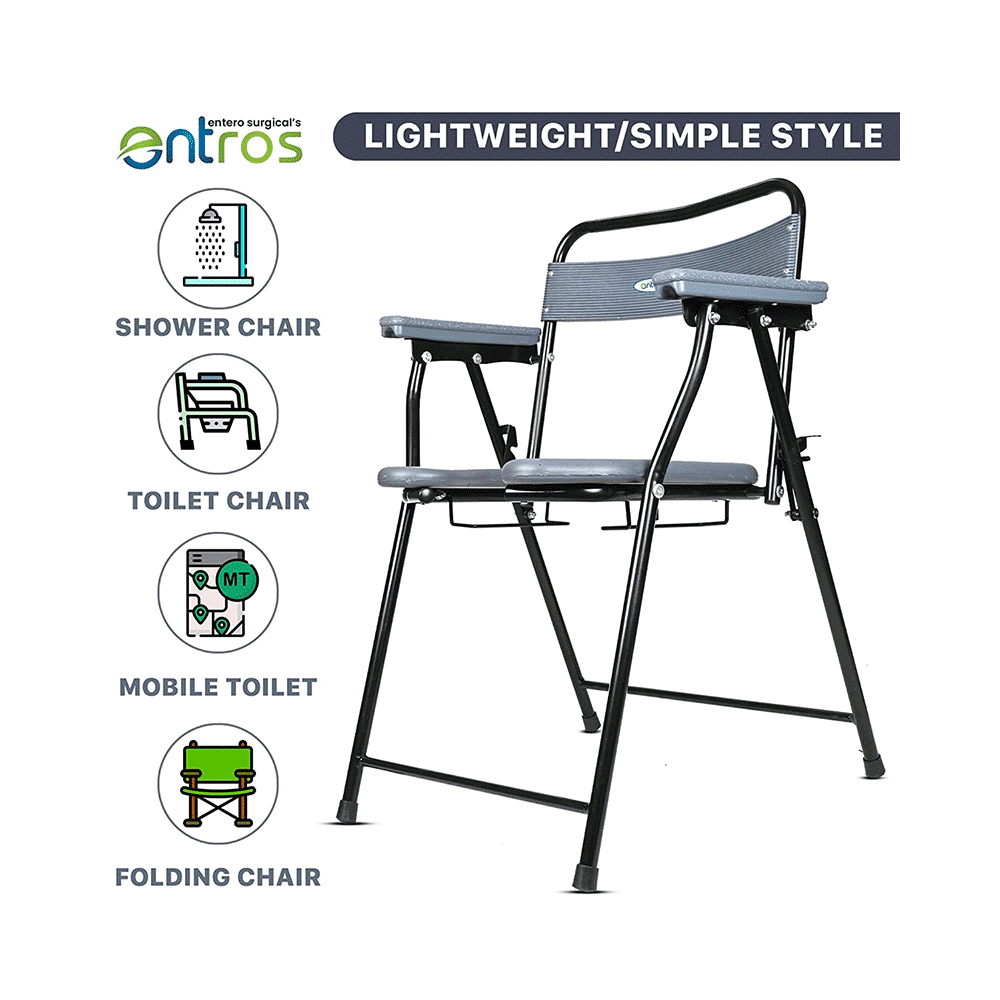 Entros EHS-C779B Commode Chair Front Cut - Image 3