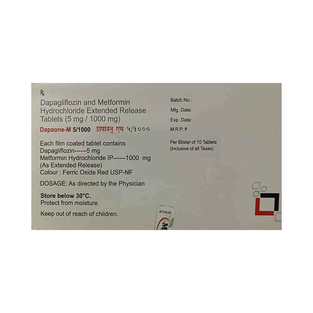 Dapaone-M 5/1000 Tablet ER - Image 2