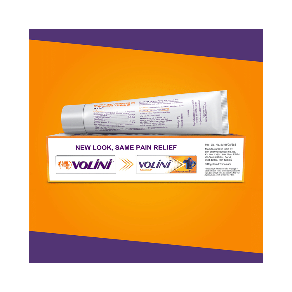Combo Pack of Volini Pain Relief Gel for Muscle, Joint & Knee Pain (75gm) & Evion 400mg Capsule - Image 9