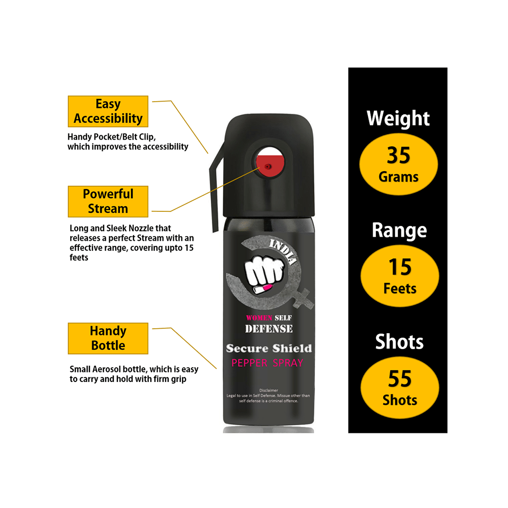 Secure Shield Women Self Defense Pepper Spray (35gm Each) - Image 2