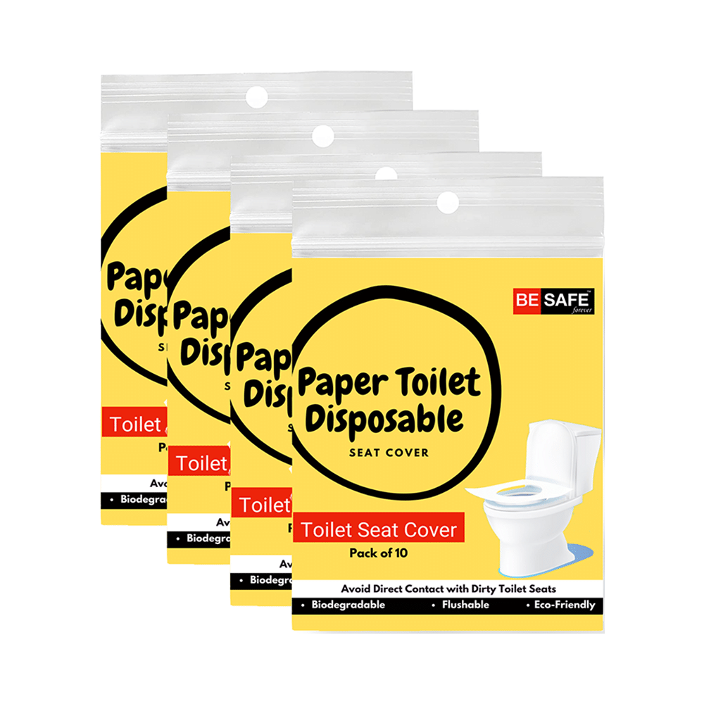 Be Safe Forever Disposable Paper Toilet Seat Cover (10 Each) Yellow - Image 1