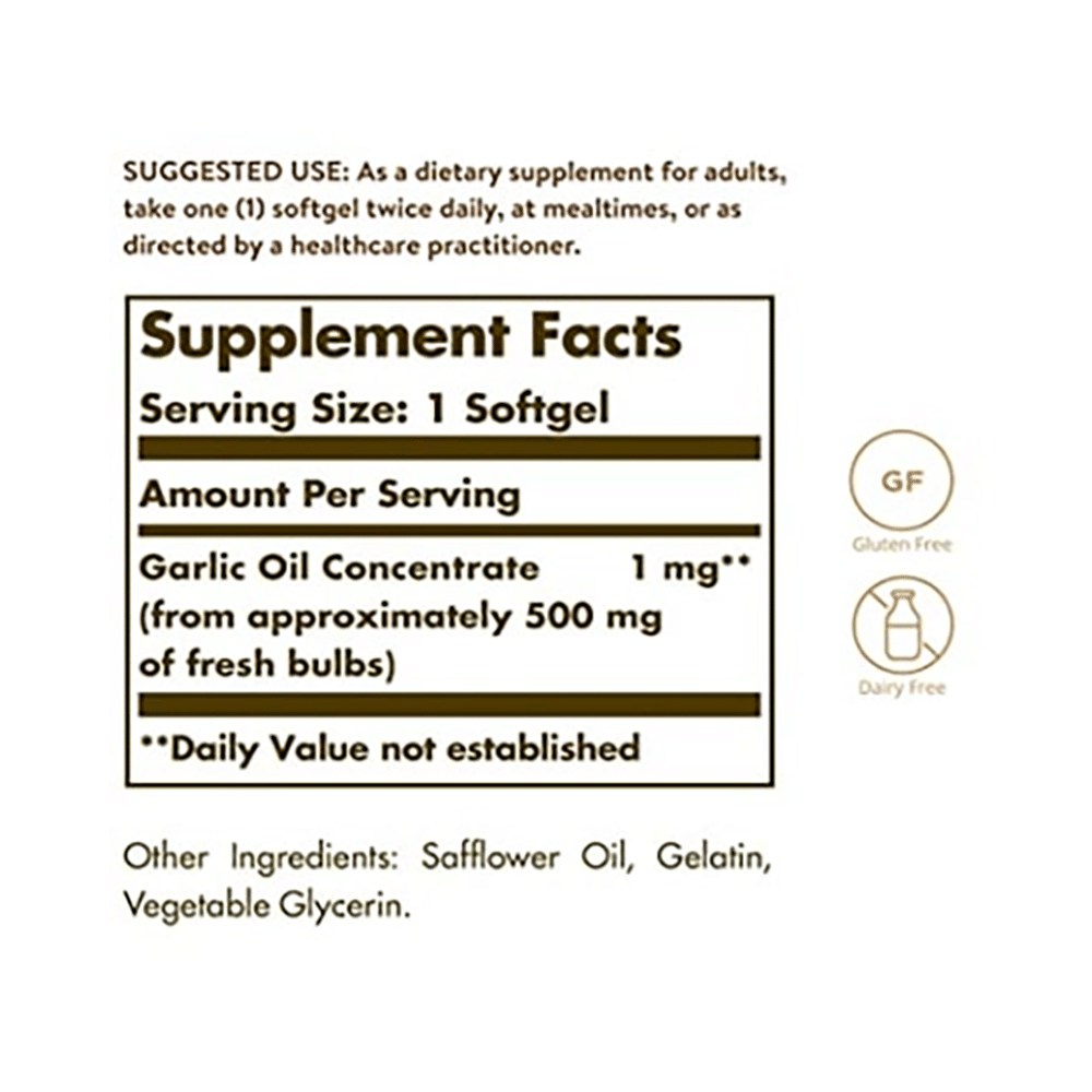 Solgar Garlic Oil Perles Soft Gelatin Capsule - Image 2