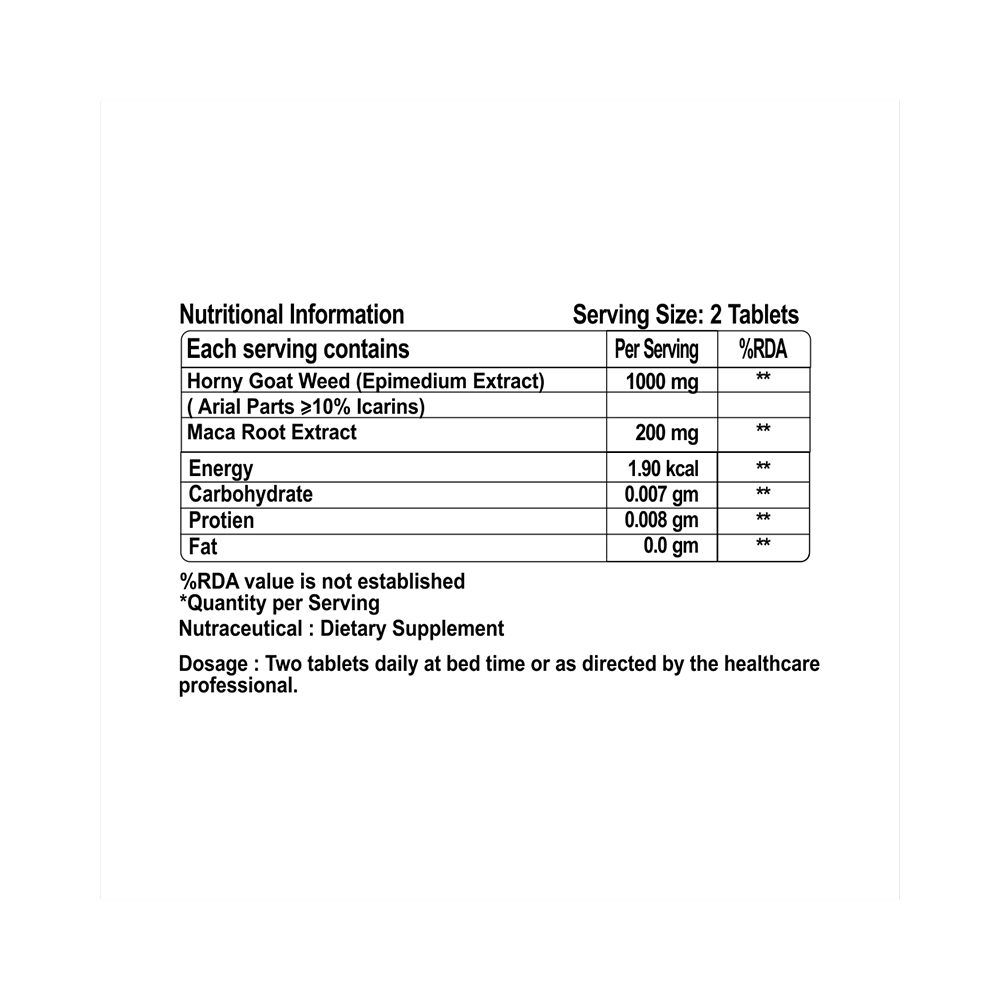 Mirayaahs Horny Goat Weed Tablet Sugar Free - Image 4