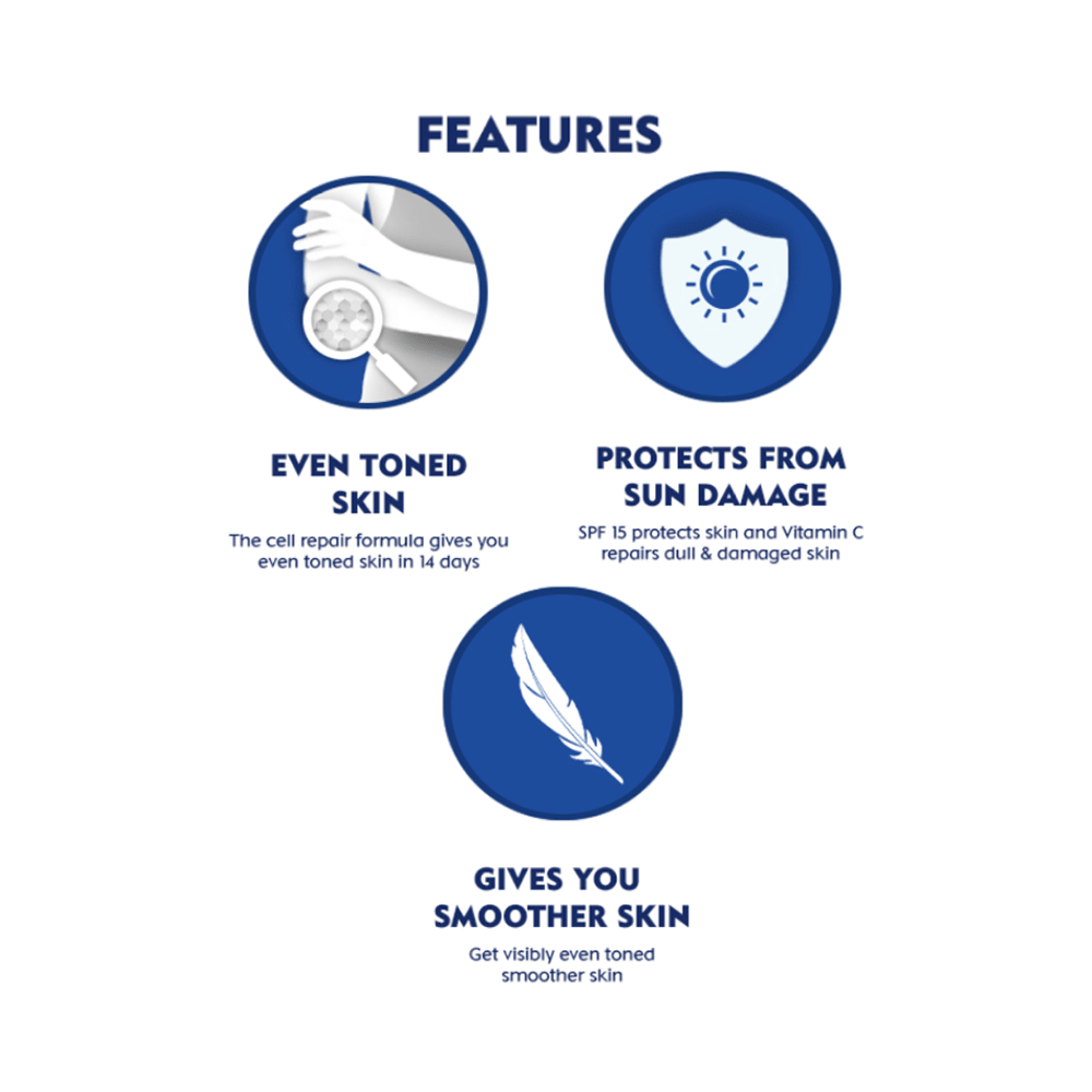 Nivea Natural Glow Cell Repair Body Lotion for Deep Moisture Care | SPF 15 - Image 4