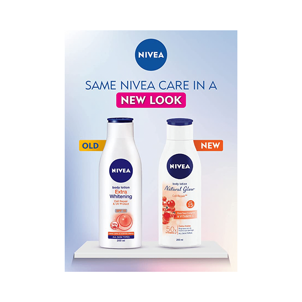 Nivea Natural Glow Cell Repair Body Lotion for Deep Moisture Care | SPF 15 - Image 6