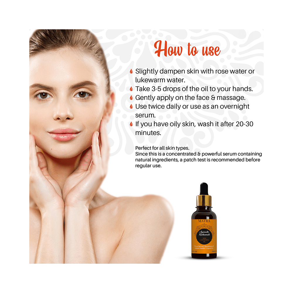 Matra Ayurvedic Kumkumadi Skin Lightening Oil - Image 4