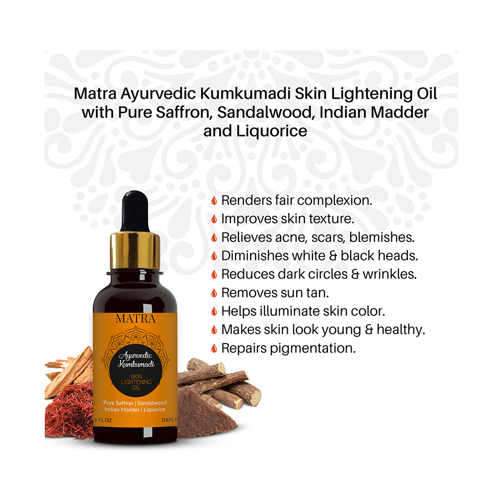 Matra Ayurvedic Kumkumadi Skin Lightening Oil - Image 2