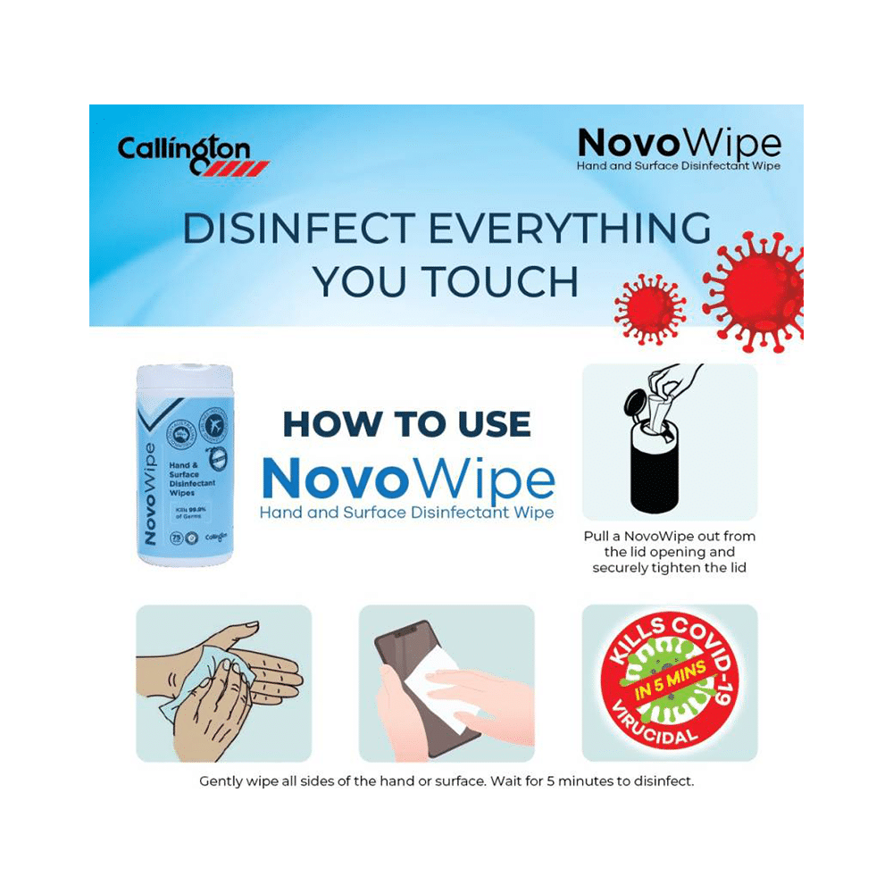 Callington Novo Wipe Hand & Surface Disinfectant - Image 5