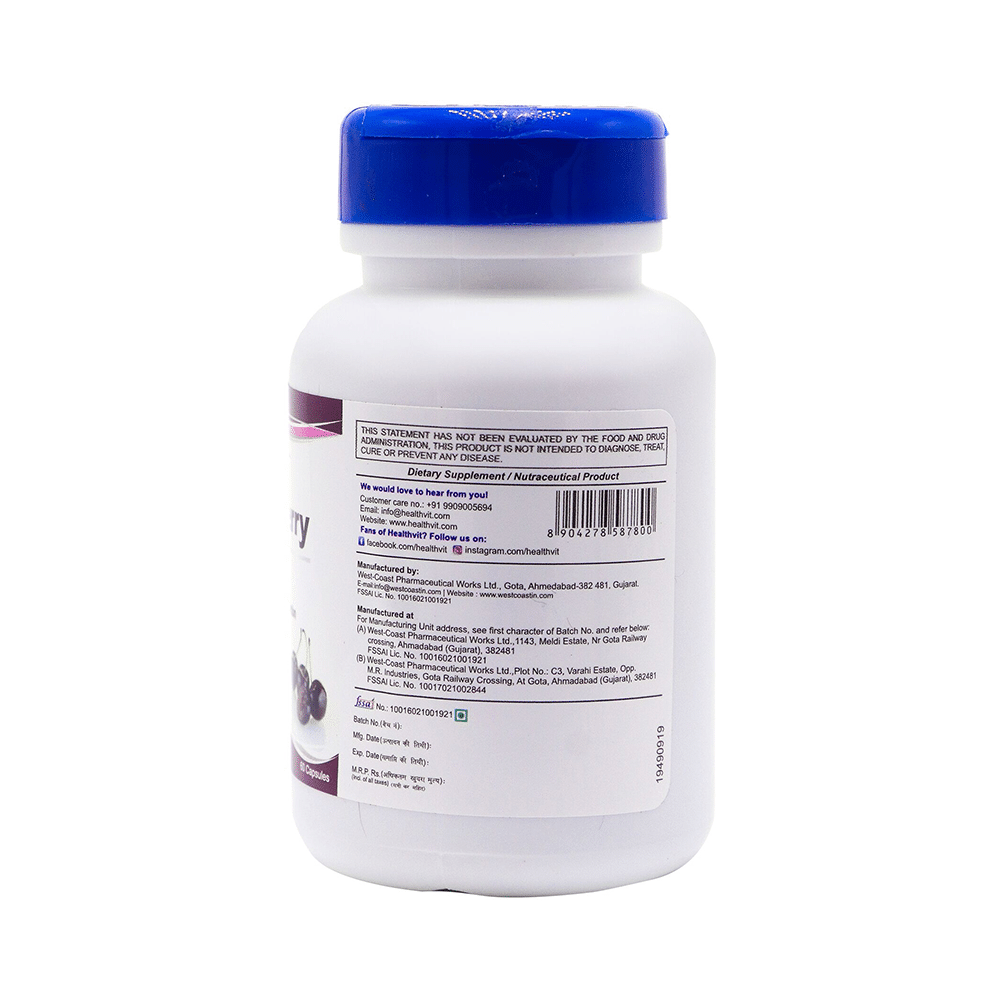 HealthVit Elderberry 500mg Capsule - Image 3