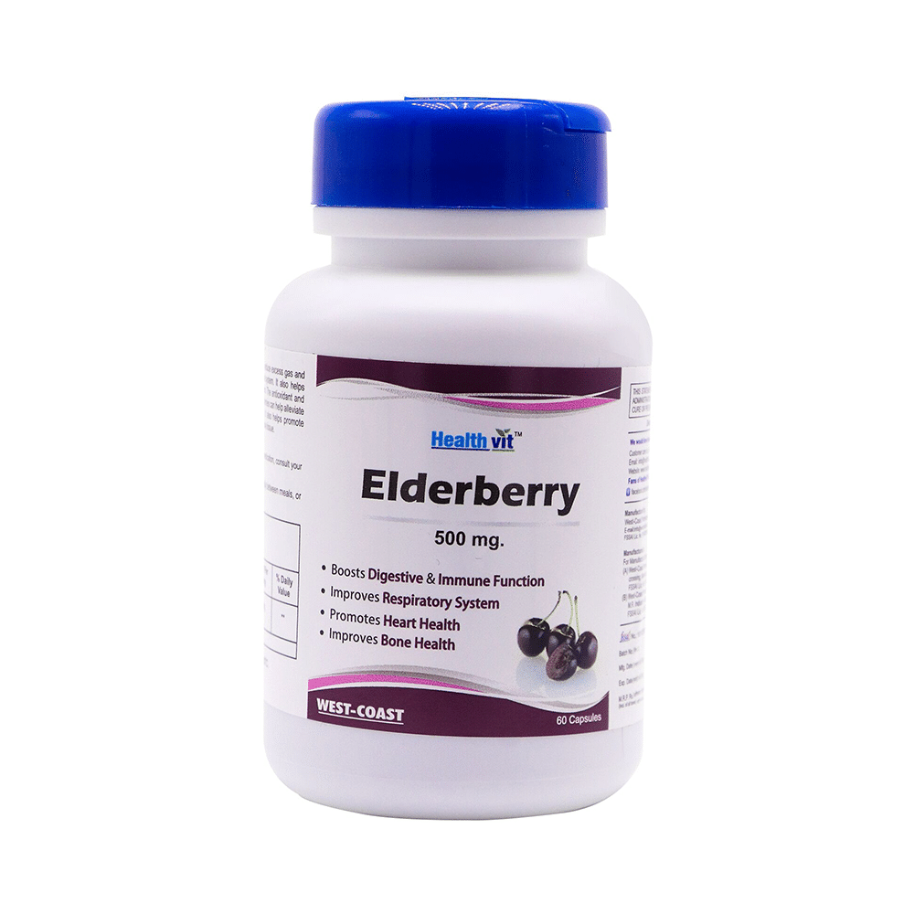 HealthVit Elderberry 500mg Capsule - Image 1