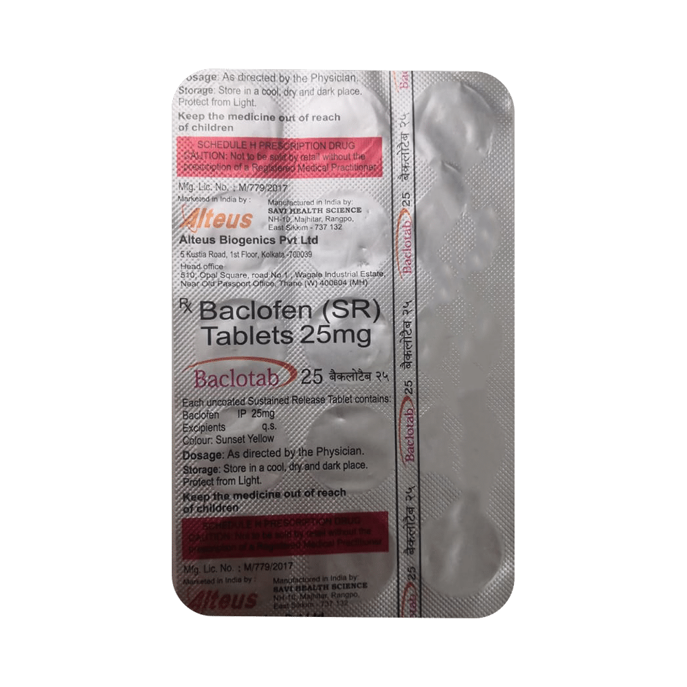 Baclotab 25mg Tablet SR - Image 1