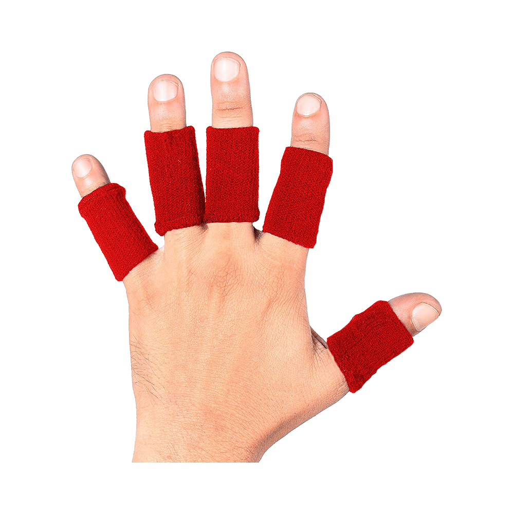 Joyfit Finger Sleeves for Support Red