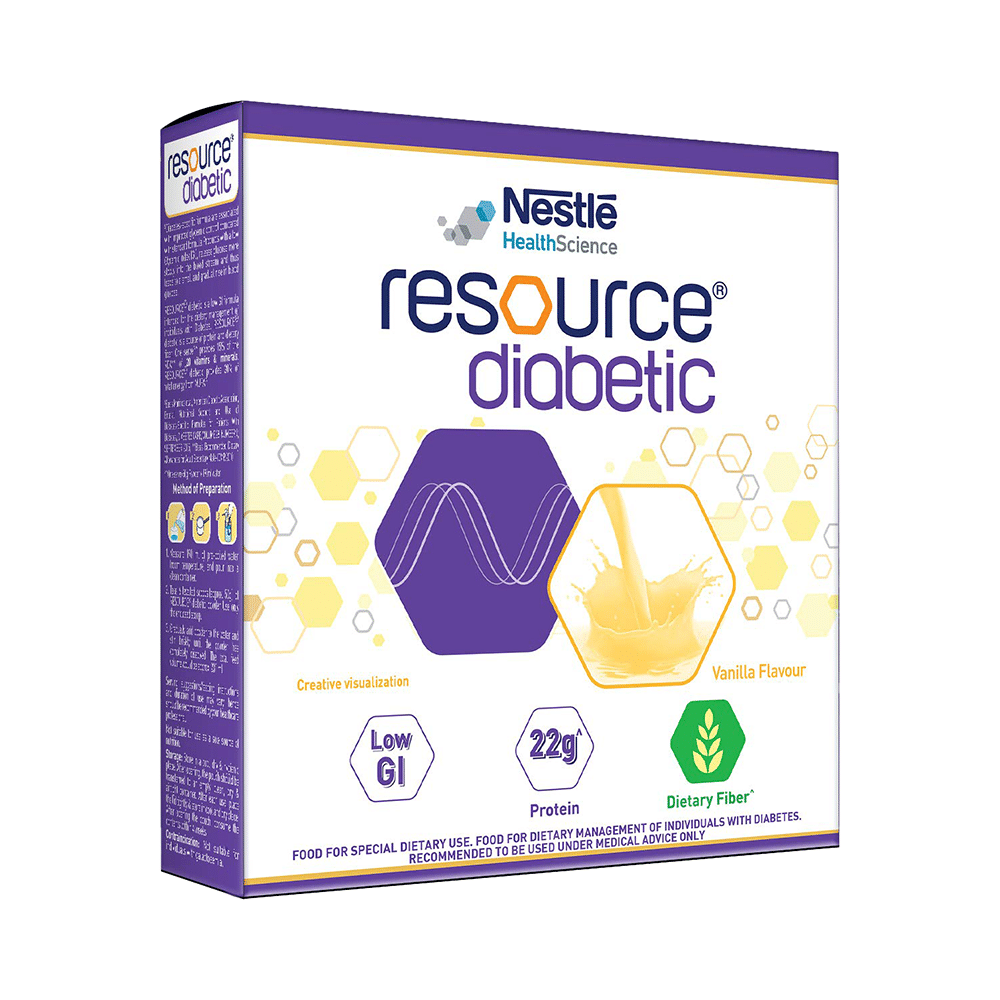 Nestle Resource Diabetic Supplement With Protein, Fibre & Low GI | Flavour Vanilla Powder - Image 1