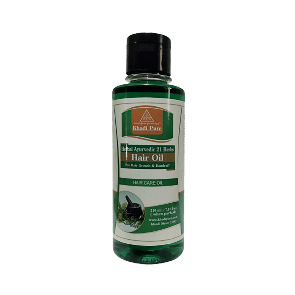 Khadi Pure Herbal Ayurvedic 21 Herbs Hair Oil (210ml Each) - Image 2