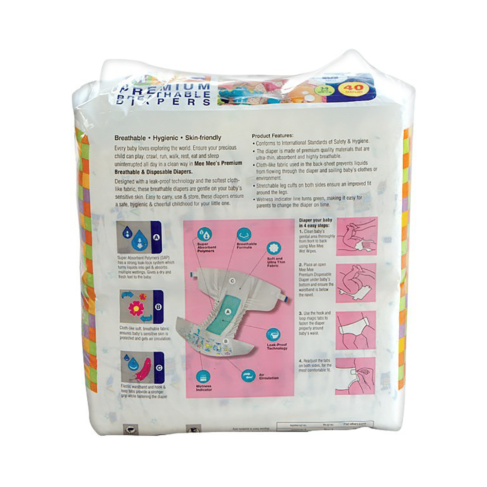 Mee Mee Premium Breathable Diaper Medium - Image 4