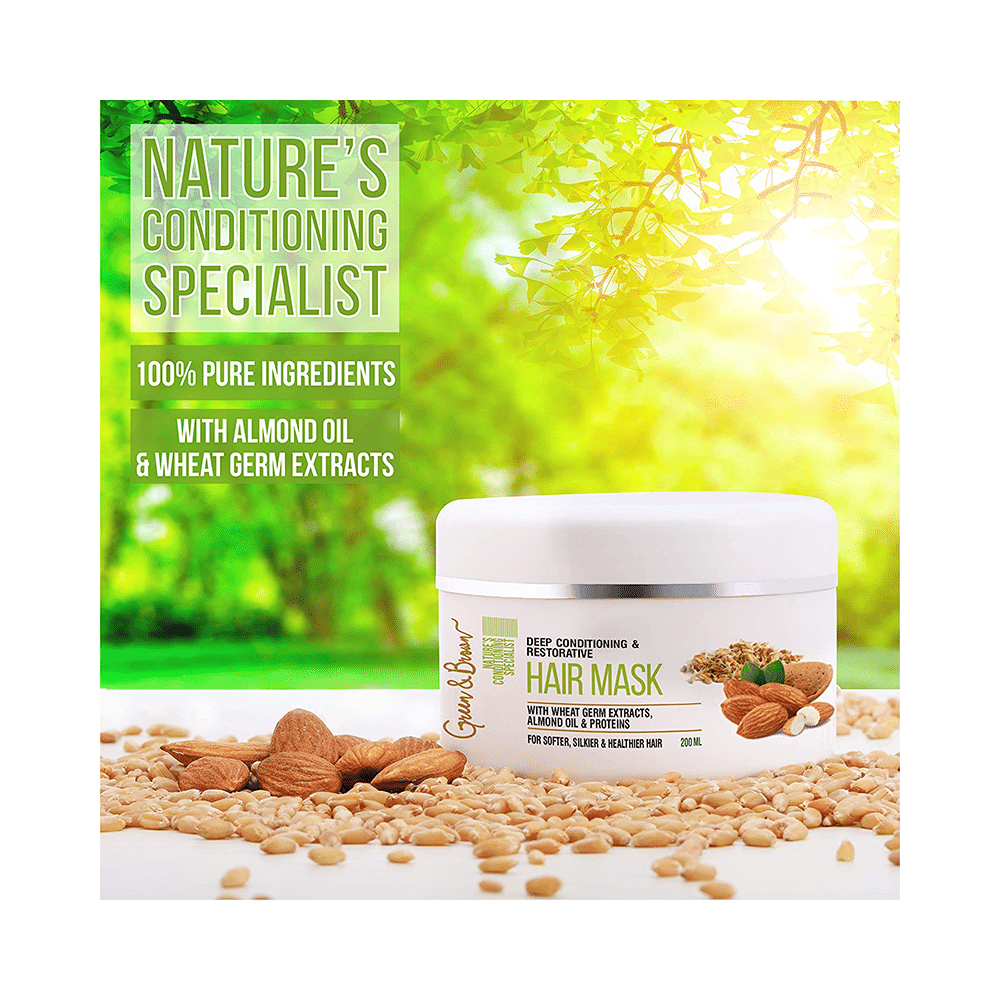 Green & Brown Deep Conditioning & Restorative Hair Mask - Image 3