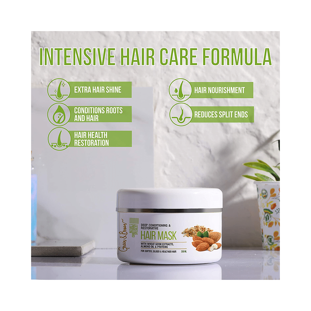 Green & Brown Deep Conditioning & Restorative Hair Mask - Image 5