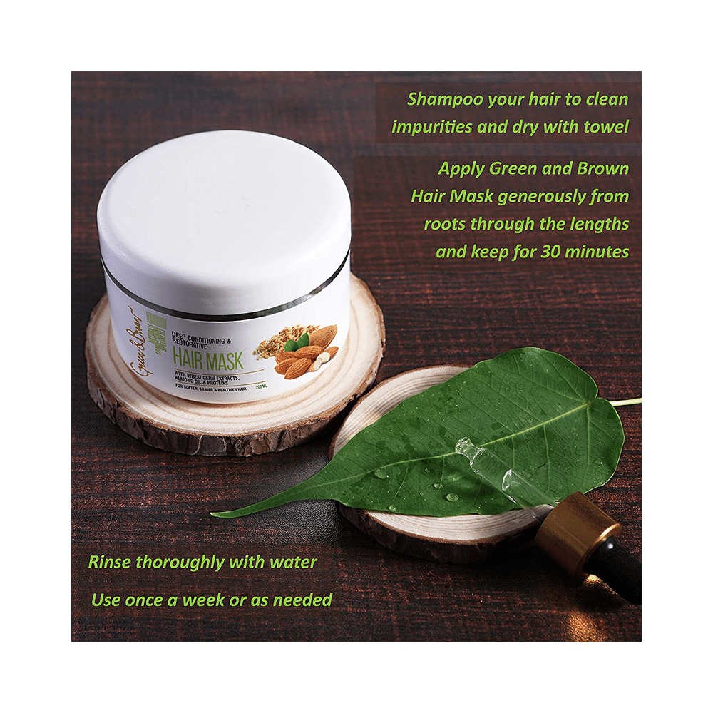 Green & Brown Deep Conditioning & Restorative Hair Mask - Image 6