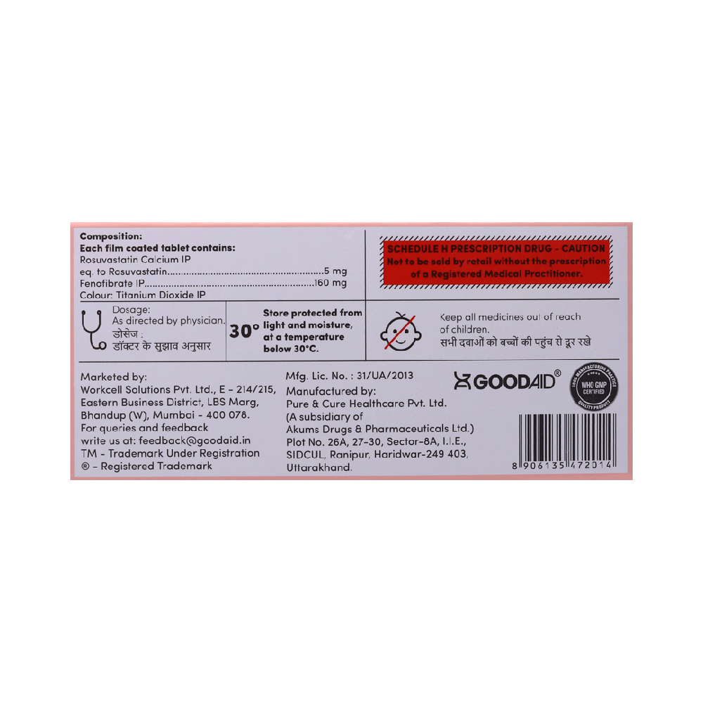 Aidrovastatin F5 Tablet - Image 2