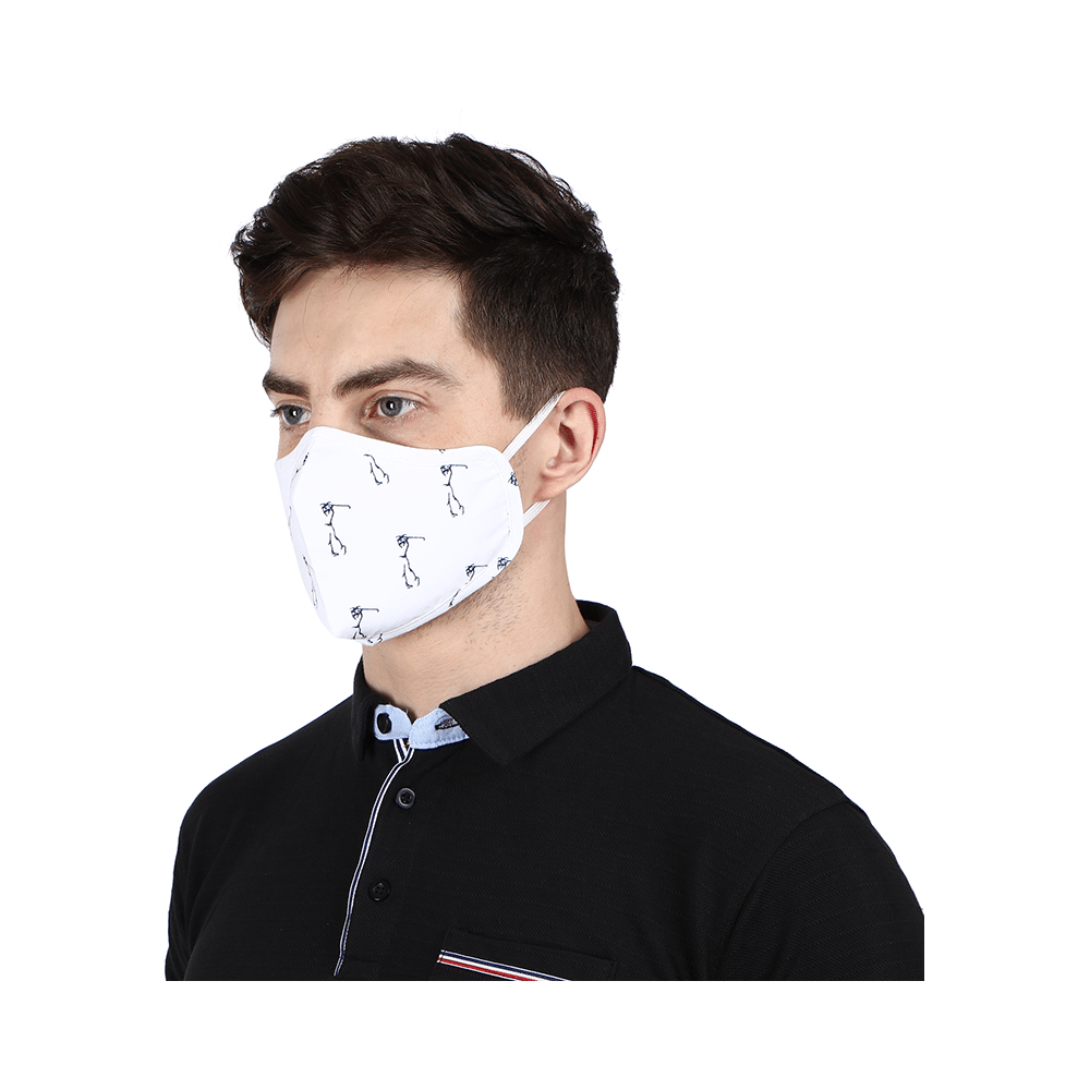 SilverPRO Cotton Mask Small Windy Whites - Image 4