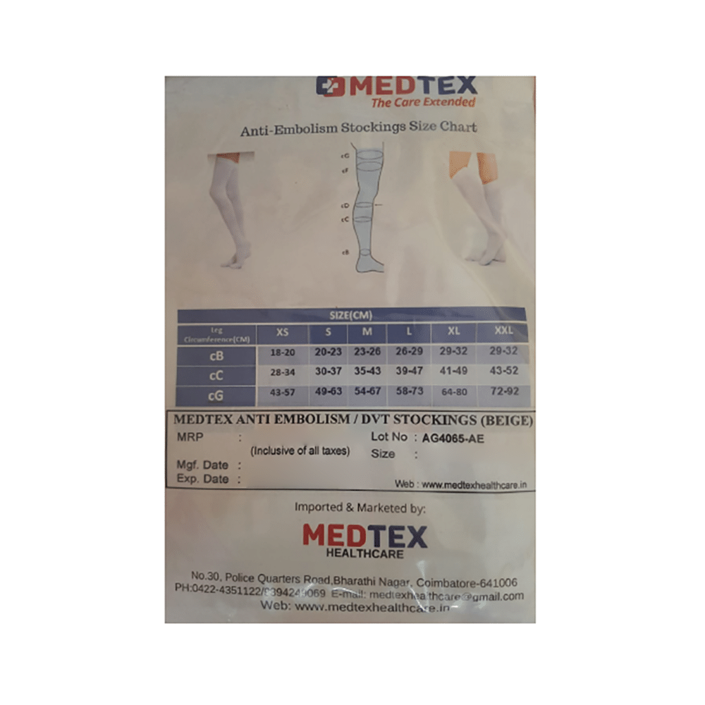 Medtex Thigh Length Anti Embolism DVT Stocking Small Beige - Image 3
