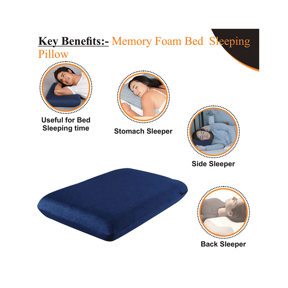 Superfine Comfort Memory Foam Solid Orthopaedic Neck & Shoulders Support Pillow - Image 4