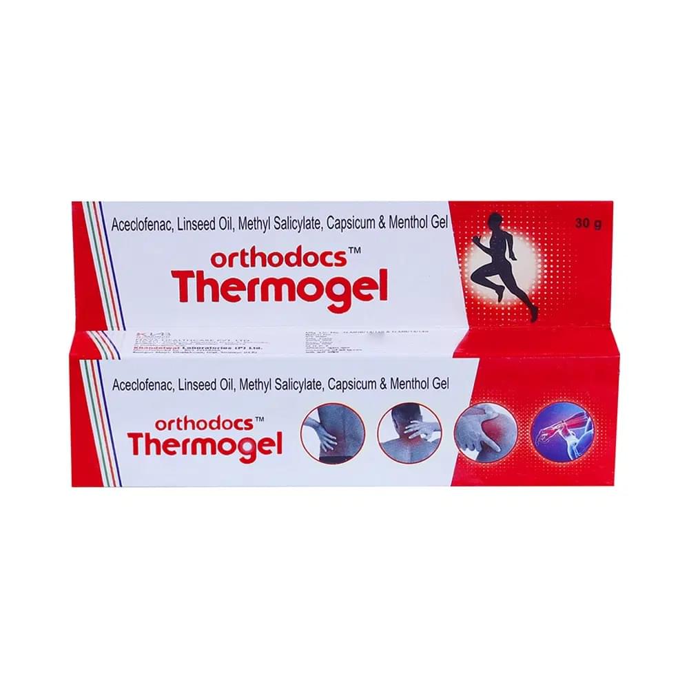 Orthodocs Thermogel Pain Relief Gel for Muscle Joint & Knee Pain (30gm Each)