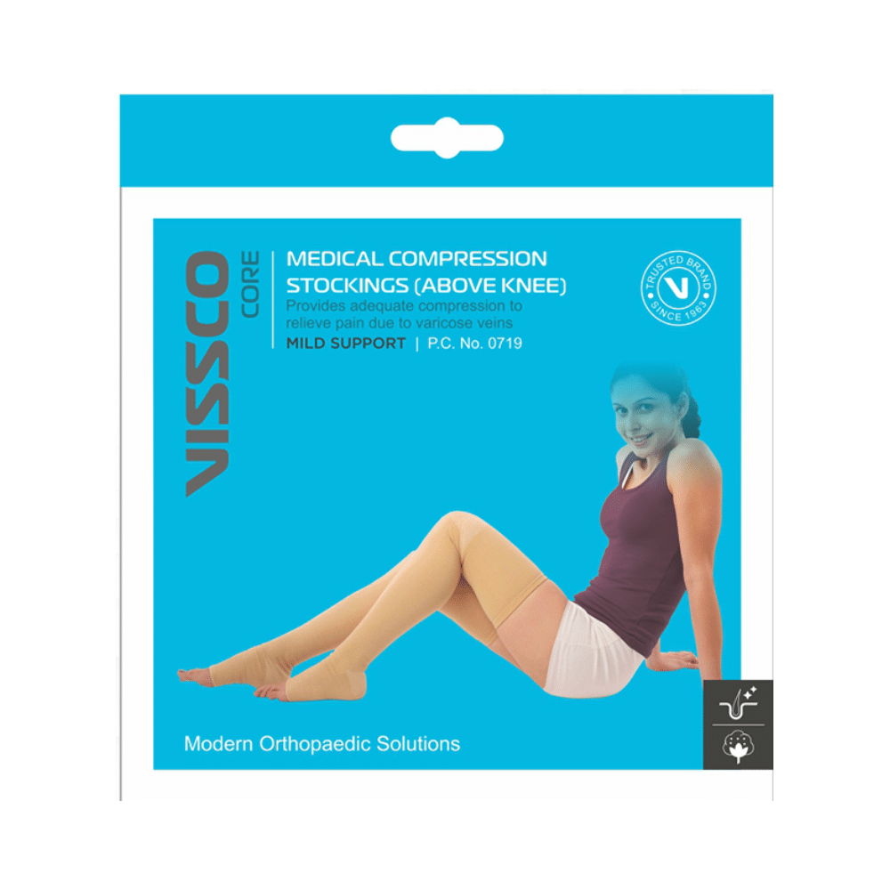 Vissco Core 0719 Medical Compression Stockings (Above Knee) XXL Beige