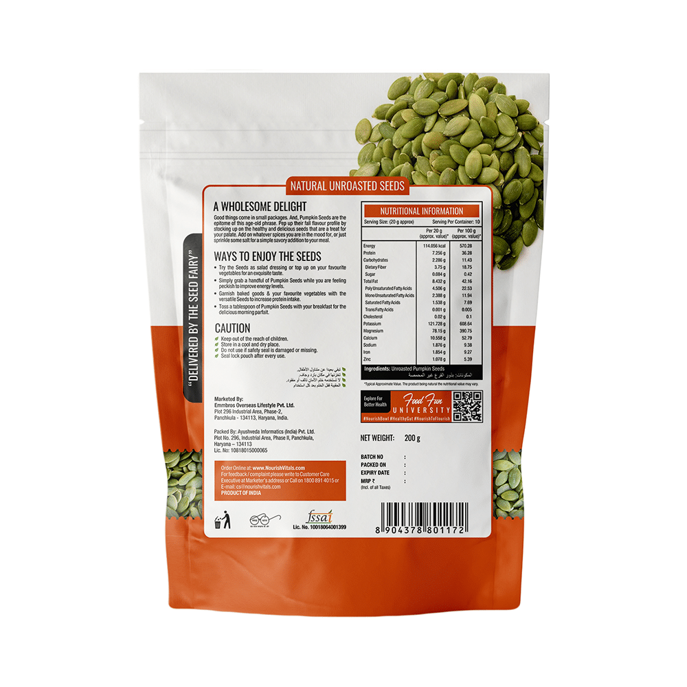 NourishVitals Pumpkin Raw Unroasted Seeds - Image 2