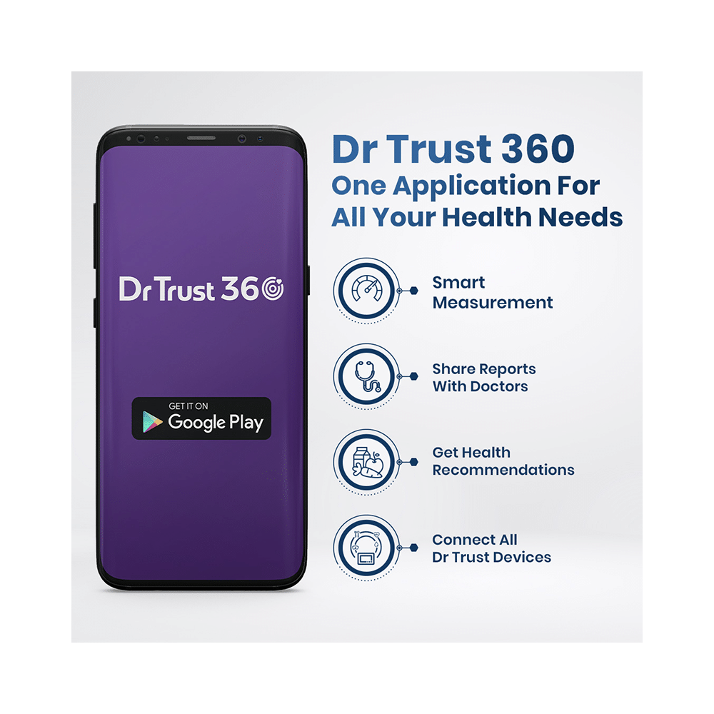 Dr Trust USA Abs Fitness Body Composition Monitor Fat Analyzer and Weighing Scale Grey - Image 2