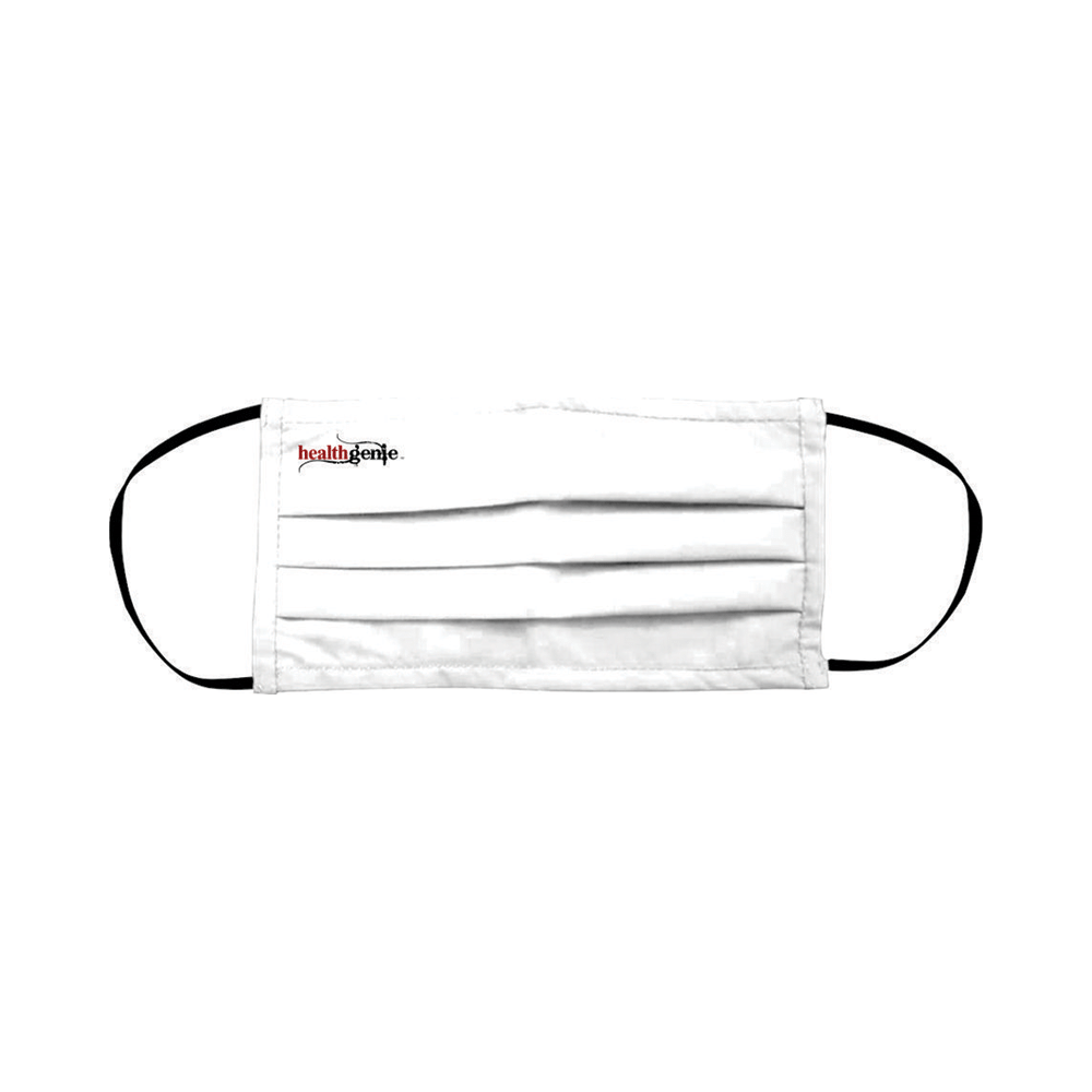Healthgenie Regular White FM 206 Washable & Reusable Double Layered, Triple Pleated Cloth Face Mask - Image 1