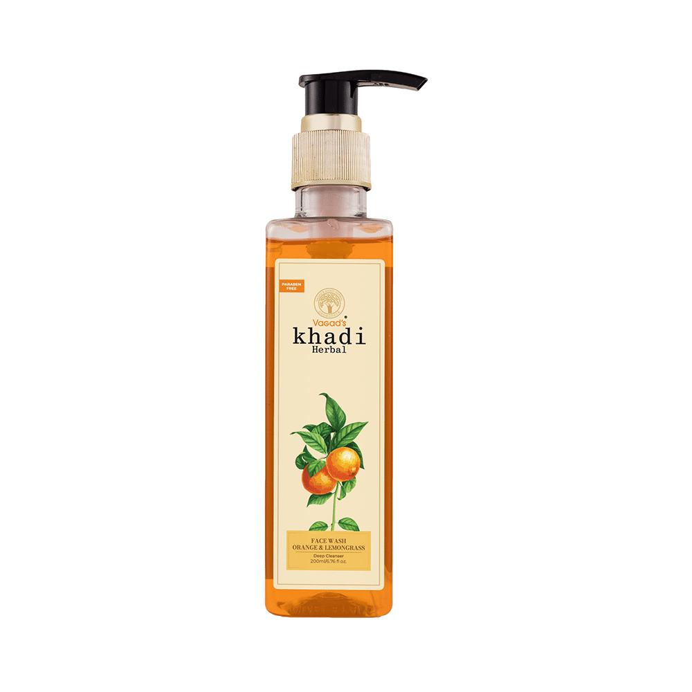 Vagad's Khadi Orange & Lemongrass Herbal Face Wash - Image 1