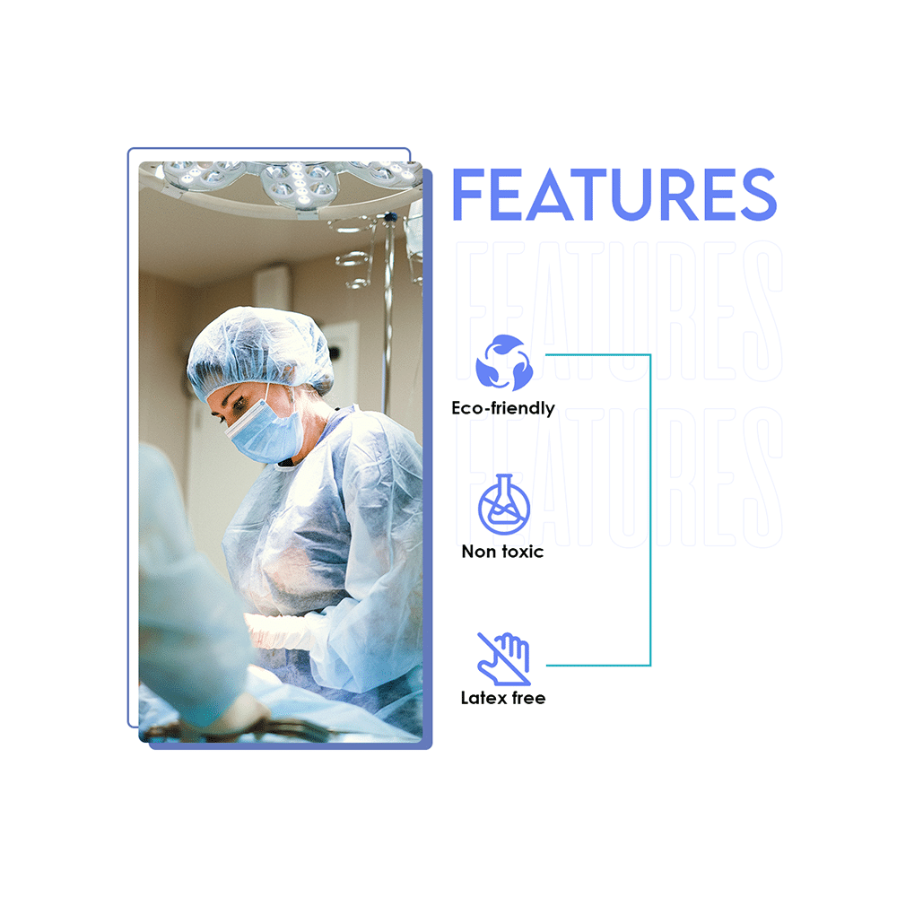 S4 Healthcare Bouffant Crimp Disposable Non Woven Cap Medium Black - Image 4