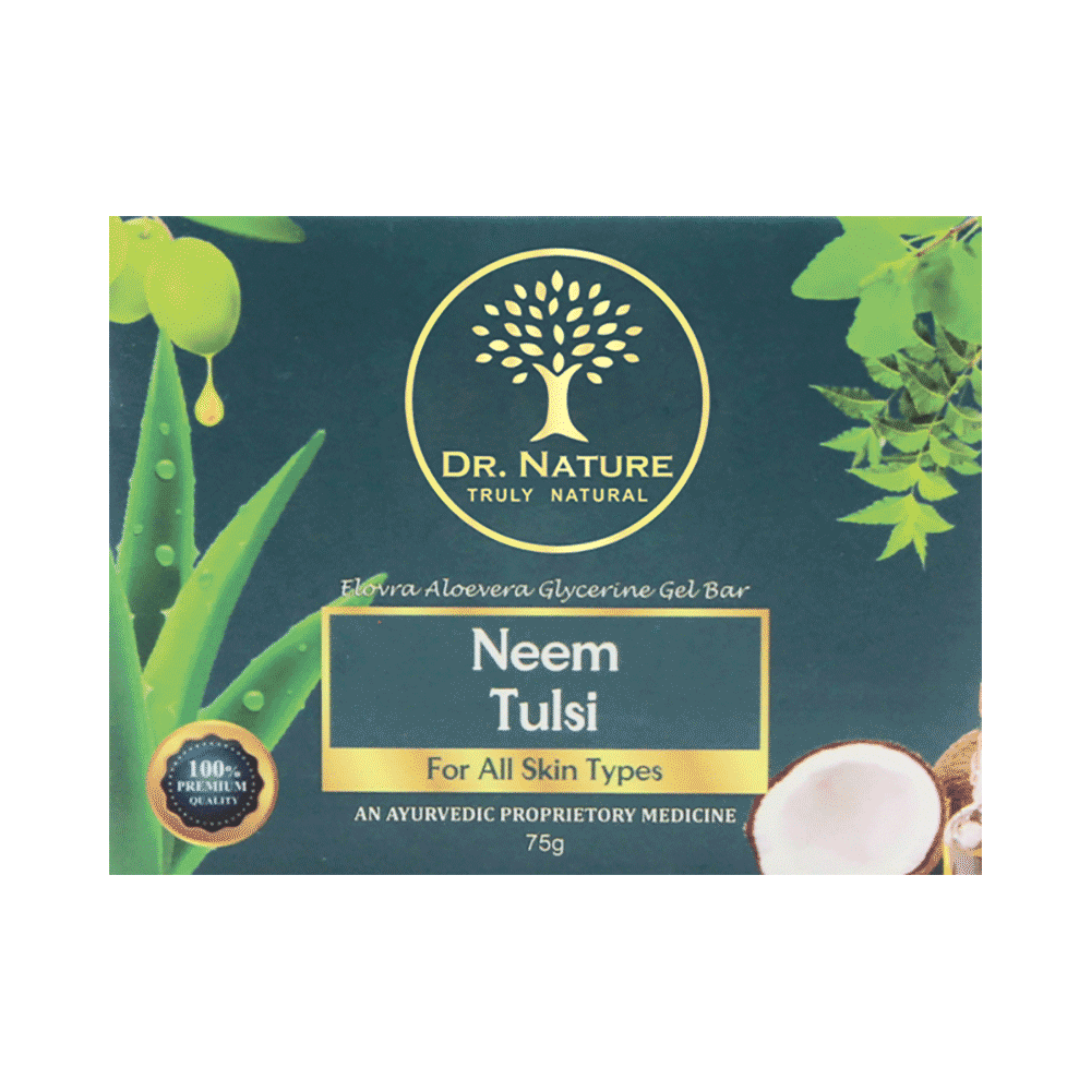 Dr. Nature Elovra Aloevera Glycerine Gel Bar Neem Tulsi - Image 1