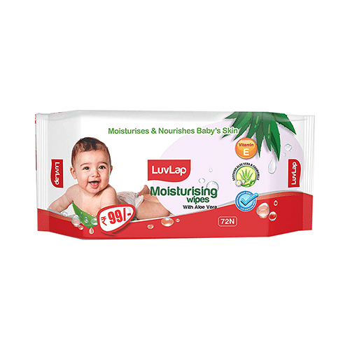 LuvLap Moisturising with Aloe Vera Baby Wipes - Image 1