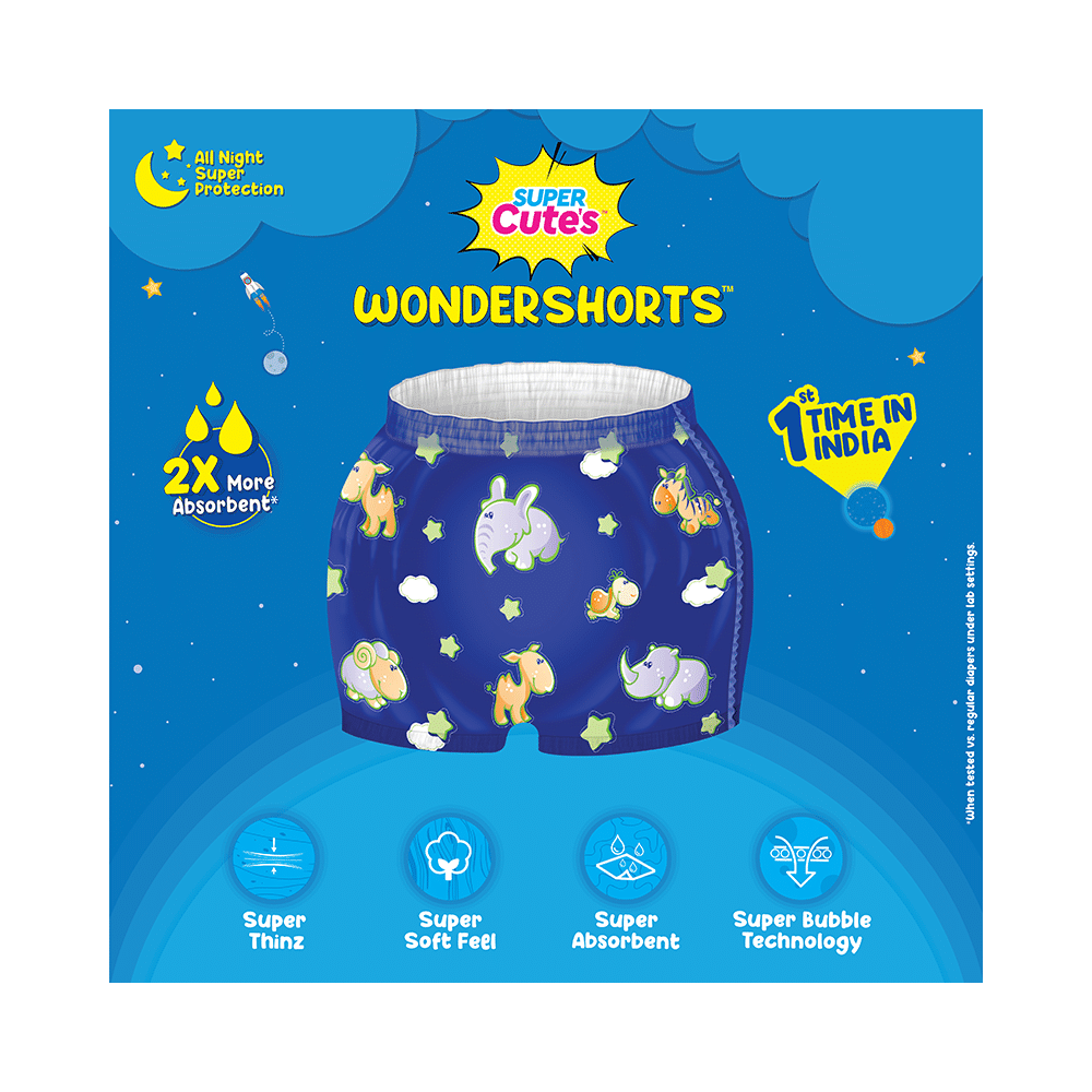Super Cute's XL Wondershorts Pull Up Shorts Diaper (5 Each) - Image 7
