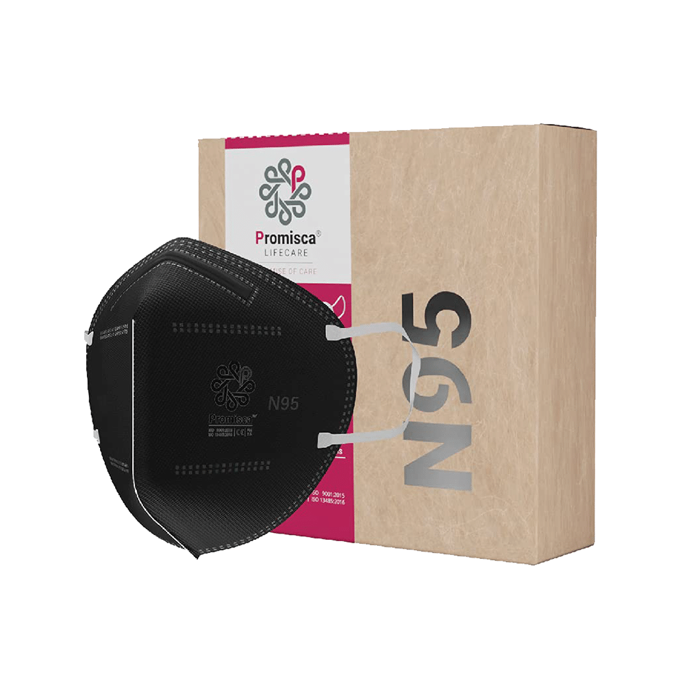 Promisca PR 95 N95 Protective Face Mask Medium Black - Image 2