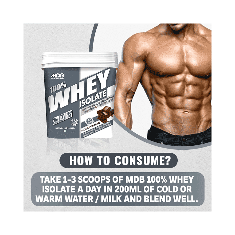 MDB Master Dream Bodies 100% Whey Isolate Rich Chocolate - Image 5
