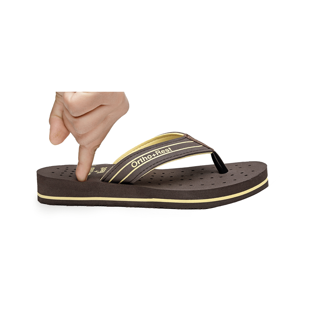 Ortho + Rest L331 Extra Soft Flip Flop Orthopedic Slippers for Women & Girls Brown 4 - Image 6