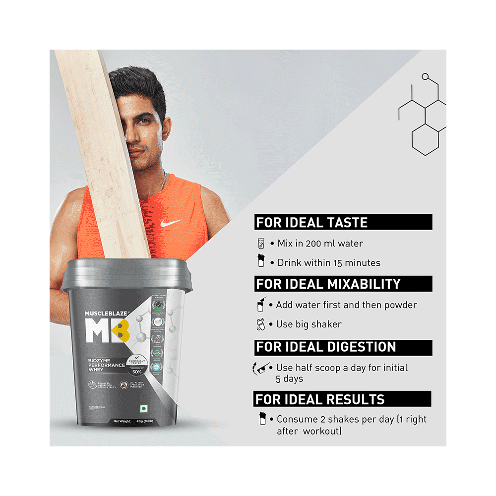MuscleBlaze MuscleBlaze Biozyme Performance Whey Protein | For Muscle Gain | Improves Protein Absorption | Nutrition Care Chocolate Hazelnut - Image 9