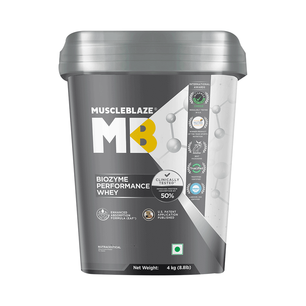 MuscleBlaze MuscleBlaze Biozyme Performance Whey Protein | For Muscle Gain | Improves Protein Absorption | Nutrition Care Chocolate Hazelnut - Image 1