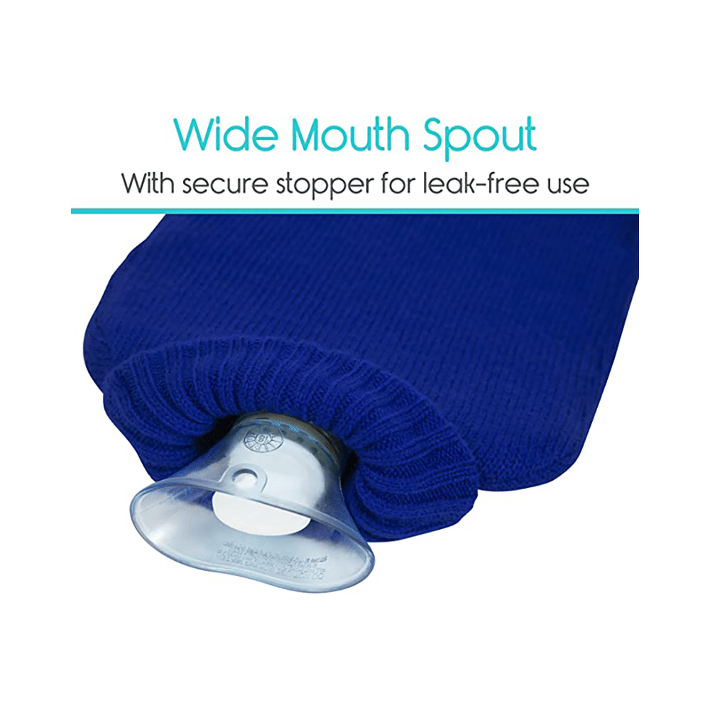 OPQ Gold Plastic Cap Hot Water Bag with Cover - Image 2