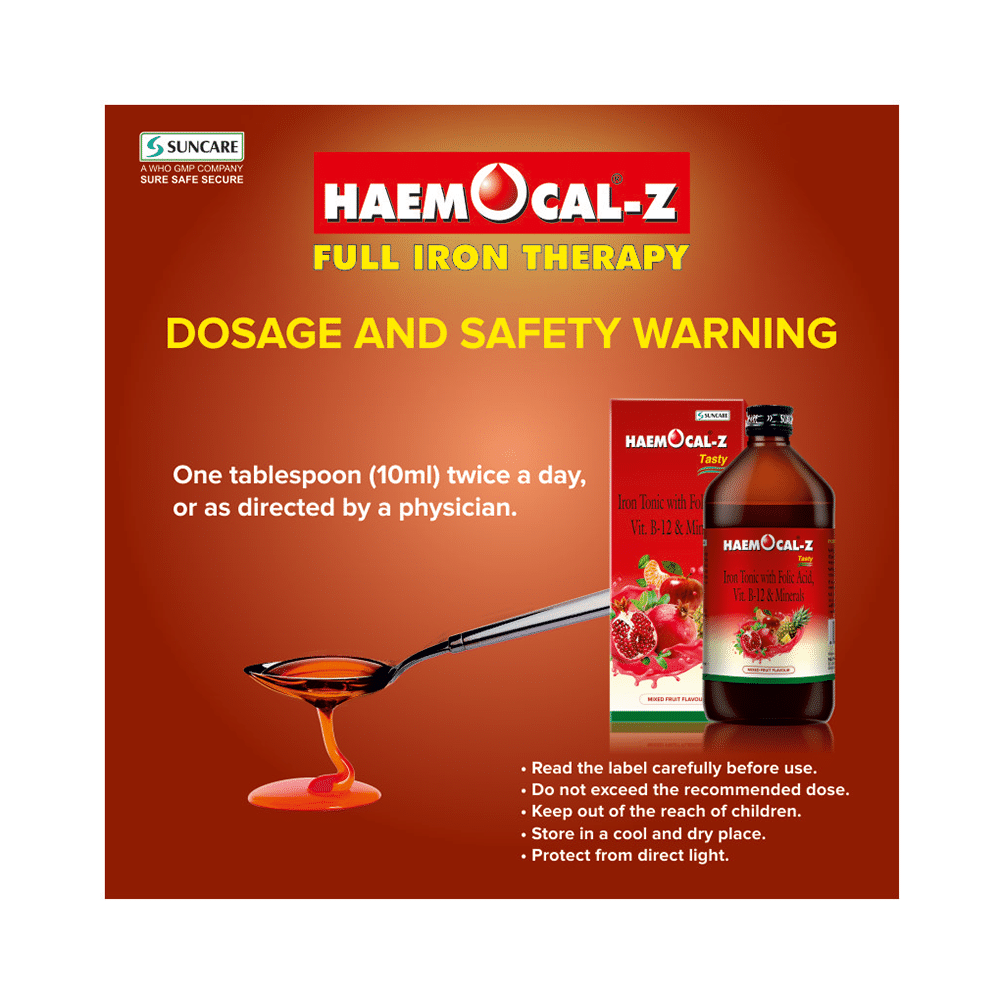 Haemocal-Z Syrup Mixed Fruit - Image 7