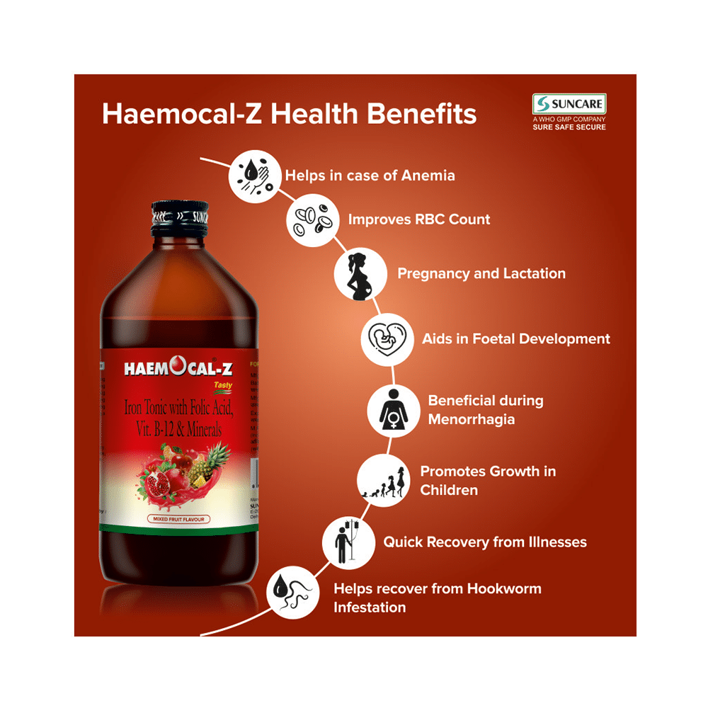 Haemocal-Z Syrup Mixed Fruit - Image 4